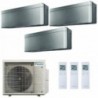Daikin Trial Split Stylish 7+7+12 Btu 3MXM52A9 FTXA20CS FTXA20CS FTXA35CS Condizionatore Stylish Total Silver A+++ A++ WiFi R-32