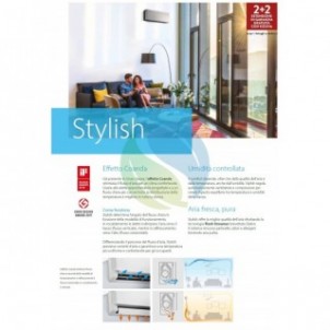 Daikin Trial Split Stylish 9+9+12 Btu 3MXM52A9 FTXA25CB FTXA25CB FTXA35CB Condizionatore Stylish Total Black A+++ A++ WiFi R-...