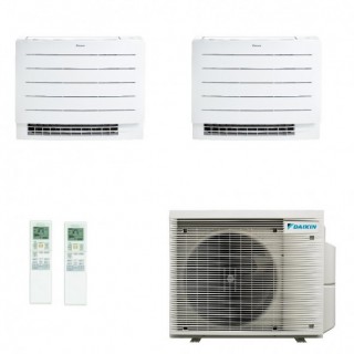 Daikin Dual Split Pavimento 12000+12000 Btu 2MXM50A9 FVXM35B FVXM35B Condizionatore Console WiFi Controllo Alexa Google R-32 ...