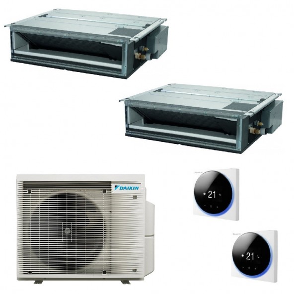 Daikin Dual Split Canalizzato 9000+12000 Btu 2MXM40A9 FDXM25F9 FDXM35F9 Condizionatore con Comandi a Filo Madoka R-32 WiFi Op...