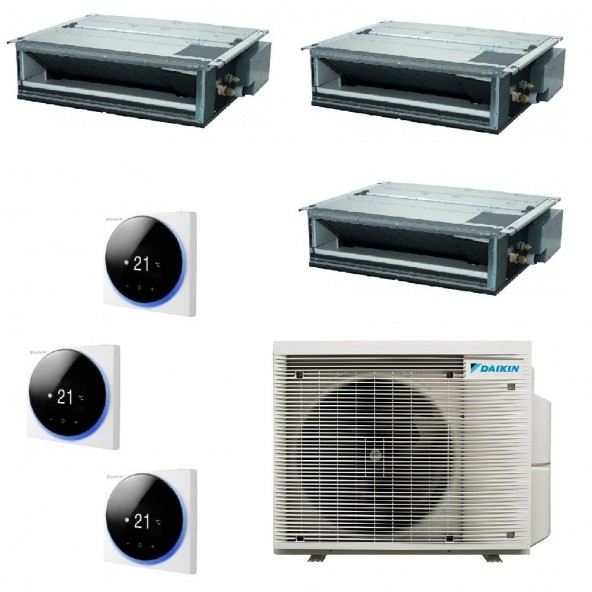 Daikin Trial Split Canalizzato 9000+9000+9000 3MXM68A9 FDXM25F9 FDXM25F9 FDXM25F9 Condizionatore con Comandi a Filo Madoka Da...