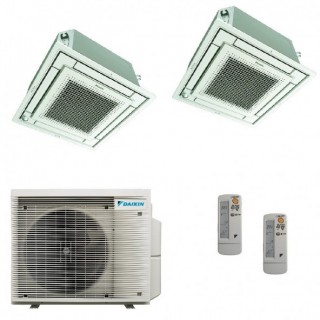 Daikin Dual Split Cassetta 12000+12000 Btu 2MXM50A9 FFA35A9 FFA35A9 Condizionatore con Telecomandi R-32 WiFi Opz Daikin