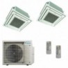 Daikin Dual Split Cassetta 12000+12000 Btu 2MXM50A9 FFA35A9 FFA35A9 Condizionatore con Telecomandi R-32 WiFi Opz