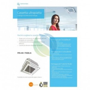 Daikin Trial Split Cassetta 9000+12000+12000 3MXM52A9 FFA25A9 FFA35A9 FFA35A9 Condizionatore 4 vie con Comandi a Filo Madoka ...