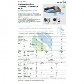 Daikin Mono Split Canalizzato 18000 Btu FBA50A9 RXM50A9 Condizionatore con Telecomando R-32 Media Prevalenza Daikin