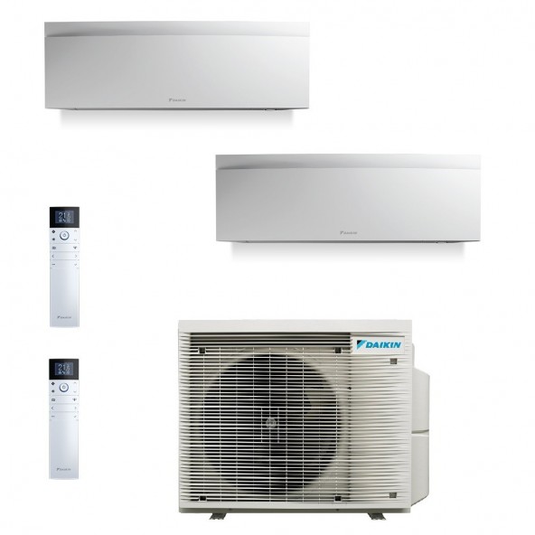 Daikin Dual Split Emura 7000+7000 Btu 2MXM40A9 FTXJ20AW9 FTXJ20AW9 Condizionatore A+++ A++ WiFi R-32 Emura 3 Bianco Daikin