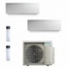 Daikin Dual Split Emura 7000+15000 Btu 2MXM50A9 FTXJ20AW9 FTXJ42AW9 Condizionatore A+++ A++ WiFi R-32 Emura 3 Bianco