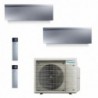 Daikin Dual Split Emura 7000+12000 Btu 2MXM50A9 FTXJ20AS9 FTXJ35AS9 Condizionatore A+++ A++ WiFi R-32 Emura 3 Argento