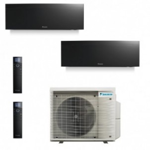 Daikin Dual Split Emura 9000+15000 Btu 2MXM50A9 FTXJ25AB9 FTXJ42AB9 Condizionatore A+++ A++ WiFi R-32 Emura 3 Nero Daikin