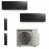Daikin Dual Split Emura 9000+15000 Btu 2MXM50A9 FTXJ25AB9 FTXJ42AB9 Condizionatore A+++ A++ WiFi R-32 Emura 3 Nero