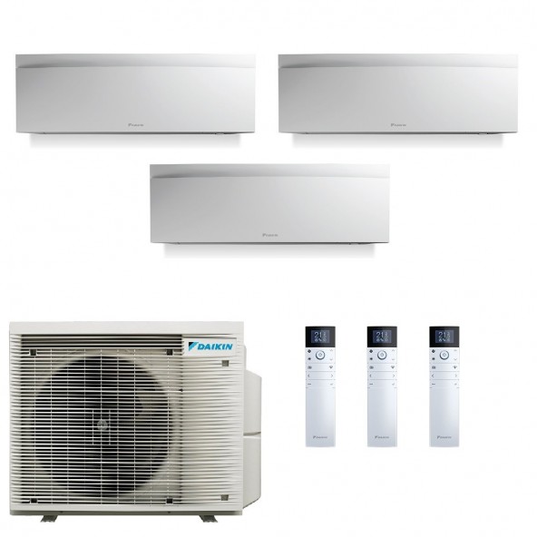 Daikin Trial Split Emura 7+9+15 Btu 3MXM52A9 FTXJ20AW9 FTXJ25AW9 FTXJ42AW9 Condizionatore Emura 3 Bianco A+++ A++ WiFi R-32 D...