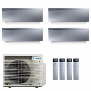 Daikin Quadri Split 7+7+7+9 Emura 4MXM68A9 FTXJ20AS9 FTXJ20AS9 FTXJ20AS9 FTXJ25AS9 Condizionatore Emura 3 Argento WiFi Daikin