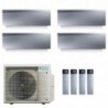 Daikin Quadri Split 7+7+7+12 Emura 4MXM68A9 FTXJ20AS9 FTXJ20AS9 FTXJ20AS9 FTXJ35AS9 Condizionatore Emura 3 Argento WiFi