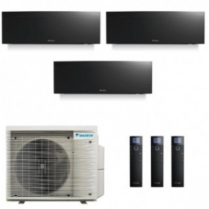 Daikin Trial Split Emura 7+7+15 Btu 3MXM52A9 FTXJ20AB9 FTXJ20AB9 FTXJ42AB9 Condizionatore Emura 3 Nero A+++ A++ WiFi R-32 Daikin