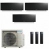 Daikin Trial Split Emura 7+7+15 Btu 3MXM52A9 FTXJ20AB9 FTXJ20AB9 FTXJ42AB9 Condizionatore Emura 3 Nero A+++ A++ WiFi R-32