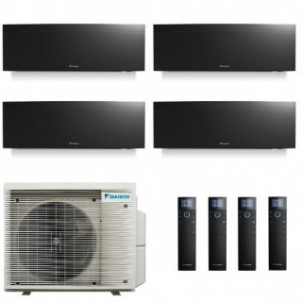 Daikin Quadri Split 7+7+9+9 Emura 4MXM80A9 FTXJ20AB9 FTXJ20AB9 FTXJ25AB9 FTXJ25AB9 Condizionatore Emura 3 Nero WiFi Daikin