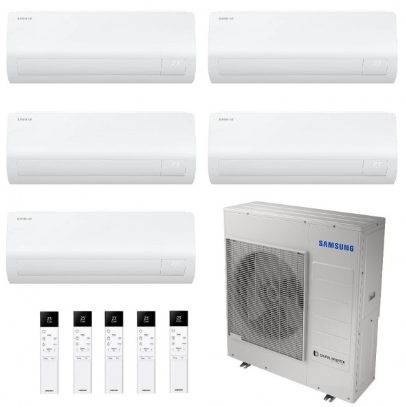 Samsung Penta Split 9+9+9+9+18 Btu Serie Cebu WI-FI S2 AJ100TXJ5KG/EU Condizionatore Bianco WiFi R-32 Samsung