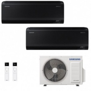 Samsung Dual Split Windfree Black 9000+12000 Btu AJ050TXJ2KG/EU AR70F09C1ABNEU AR70F12C1ABNEU Condizionatore Nero WiFi R-32 S...
