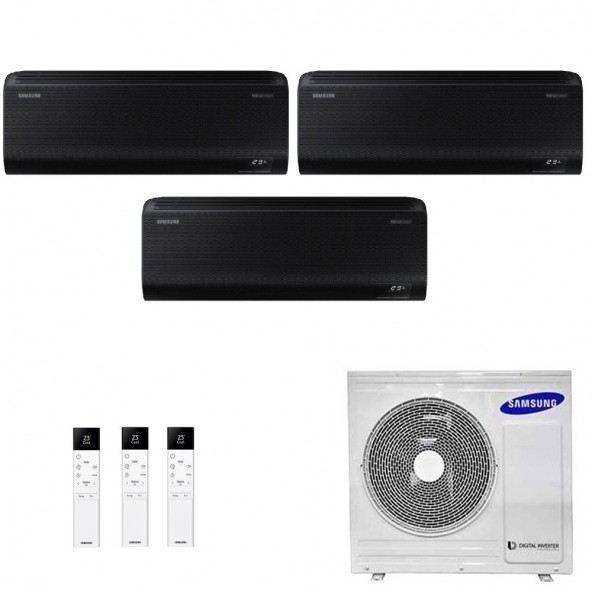 Samsung Trial Split Windfree Black 9+9+9 Btu AJ052TXJ3KG AR70F09C1ABN AR70F09C1ABN AR70F09C1ABN Condizionatore WiFi R-32 Samsung