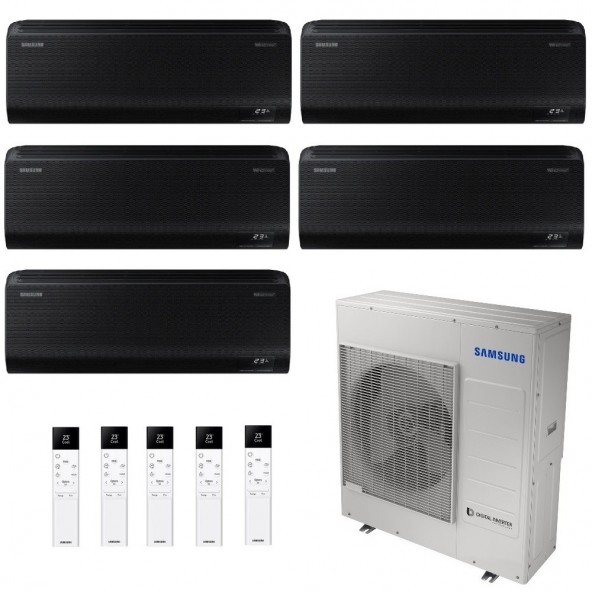 Samsung Penta Split 7+7+7+7+12 Btu Serie Windfree Black AJ100TXJ5KG/EU Condizionatore Nero WiFi R-32 Samsung