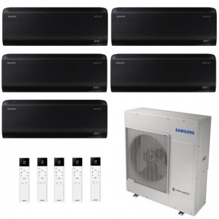 Samsung Penta Split 9+9+9+9+12 Btu Serie Windfree Black AJ100TXJ5KG/EU Condizionatore Nero WiFi R-32 Samsung