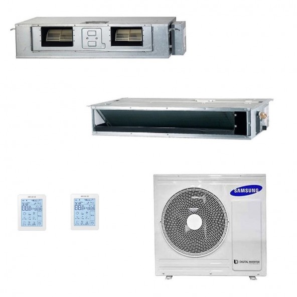 Samsung Dual Split Canalizzabile Bassa-Media 12+18 Btu AJ068TXJ3KG AJ035TNLPEG AJ052BNMDEG Condizionatore R-32 Samsung