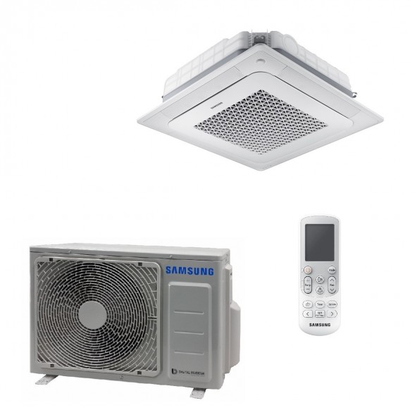 Samsung Mono Split Cassetta 4 Vie Mini WindFree 12000 Btu AC035RNNDKG/EU AC035RXADKG/EU Condizionatore Bianco R-32 Samsung