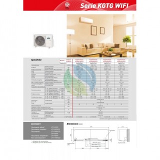 Fujitsu Mono Split 7000 Btu ASEH07KGTG AOEH07KGCG Condizionatore Bianco KGTG WiFi A+++ A+++ R-32 Fujitsu