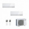 Mitsubishi Dual Split 7000+7000 Btu MXZ-2F33VF4 MSZ-EF22VGK2W MSZ-EF22VGK2W Condizionatore Bianco Kirigamine ZEN WiFi R-32