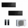 Mitsubishi Dual Split 7000+7000 Btu MXZ-2F33VF4 MSZ-EF22VGK2B MSZ-EF22VGK2B Condizionatore Nero Kirigamine ZEN WiFi R-32