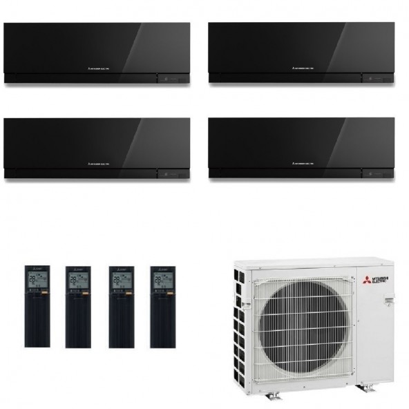 Mitsubishi Quadri Split 7+7+7+7 Condizionatore MXZ-4F72VF4 MSZ-EF22VGK2B MSZ-EF22VGK2B MSZ-EF22VGK2B MSZ-EF22VGK2B Nero Mitsu...