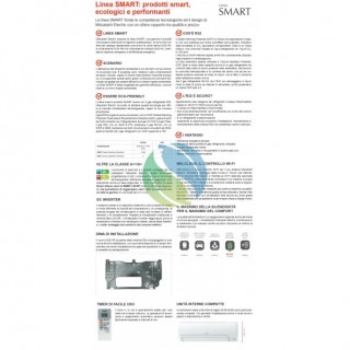 Mitsubishi Dual Split 9000+12000 Btu MXZ-2HA40VF2 MSZ-HR25VF MSZ-HR35VF Condizionatore Bianco MSZ-HR WiFi Opzionale R-32 Mits...