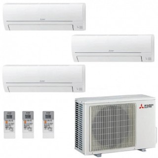 Mitsubishi Trial Split 9000+9000+9000 MXZ-3HA50VF2 MSZ-HR25VF MSZ-HR25VF MSZ-HR25VF Condizionatore MSZ-HR Bianco Mitsubishi