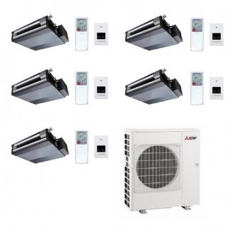 Mitsubishi Penta Split 9+9+9+9+12 Canalizzato SEZ-M MXZ-5F102VF2 Condizionatore R-32 con Telecomando WiFi Opzionale Mitsubishi