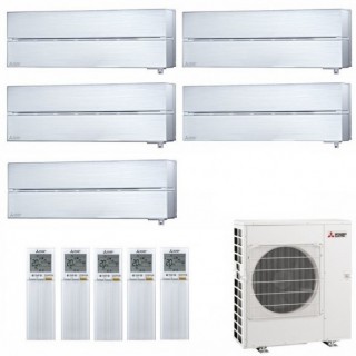 Mitsubishi Penta Split 9+9+9+9+12 Bianco Perla MXZ-5F102VF2 Condizionatore Kirigamine Style R-32 WiFi Mitsubishi