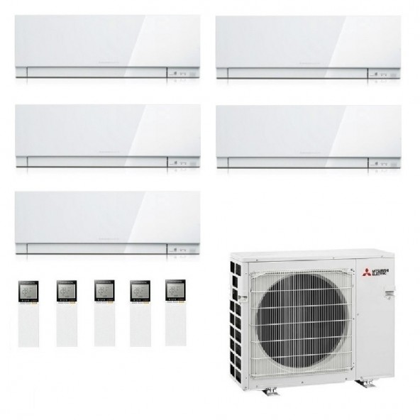 Mitsubishi Penta Split 9+9+9+9+9 Bianco MXZ-5F102VF2 Condizionatore Kirigamine ZEN R-32 WiFi Mitsubishi
