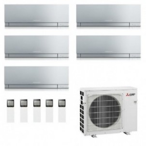 Mitsubishi Penta Split 9+9+9+9+12 Argento MXZ-5F102VF2 Condizionatore Kirigamine ZEN R-32 WiFi Mitsubishi