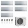 Mitsubishi Penta Split 9+9+9+9+15 Argento MXZ-5F102VF2 Condizionatore Kirigamine ZEN R-32 WiFi
