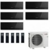 Mitsubishi Penta Split 9+9+9+9+9 Nero MXZ-5F102VF2 Condizionatore Kirigamine ZEN R-32 WiFi