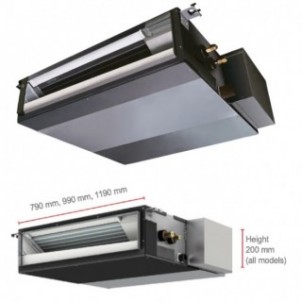 Mitsubishi Mono Split 9000 Btu Canalizzato SEZ-M25DA2 SUZ-M25VA Condizionatore con filo comando SEZ-M WiFi Opzionale A A R-32...