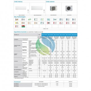 Mitsubishi Mono Split 12000 Btu MSZ-AY35VGKP MUZ-AY35VG Condizionatore Bianco MSZ-AY WiFi A+++ A++ R-32 Mitsubishi