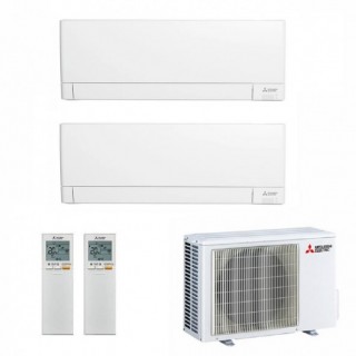 Mitsubishi Dual Split 9000+12000 Btu MXZ-2F42VF4 MSZ-AY25VGKP MSZ-AY35VGKP Condizionatore Bianco MSZ-AY WiFi R-32 Mitsubishi