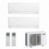 Mitsubishi Dual Split 7000+9000 Btu MXZ-2F33VF4 MSZ-AY20VGKP MSZ-AY25VGKP Condizionatore Bianco MSZ-AY WiFi R-32