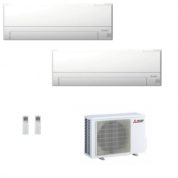 Mitsubishi Dual Split 7000+12000 Btu MXZ-2F53VF4 MSZ-BT20VGK MSZ-BT35VGK Condizionatore Bianco MSZ-BT WiFi R-32 Mitsubishi