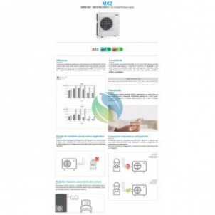 Mitsubishi Trial Split 7000+9000+9000 Btu MXZ-3F68VF4 MSZ-BT20VGK MSZ-BT25VGK MSZ-BT25VGK Condizionatore MSZ-BT Bianco WiFi M...