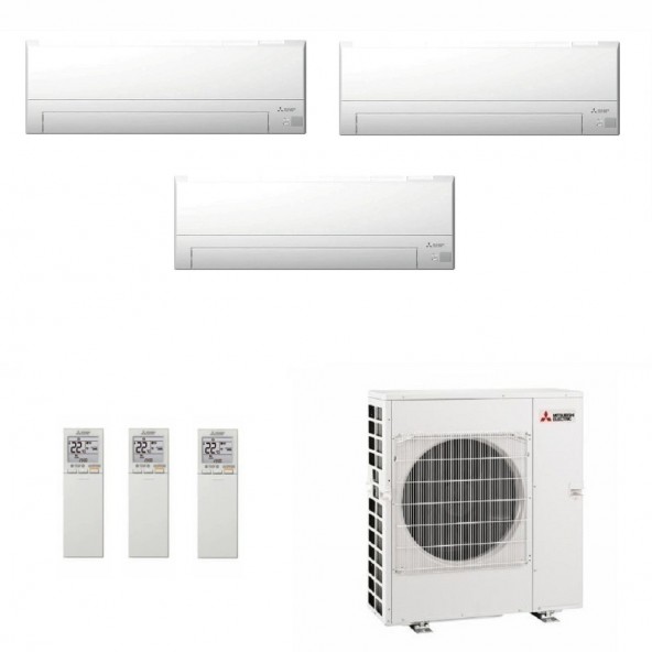 Mitsubishi Trial Split 9000+9000+9000 Btu MXZ-3F68VF4 MSZ-BT25VGK MSZ-BT25VGK MSZ-BT25VGK Condizionatore MSZ-BT Bianco WiFi M...