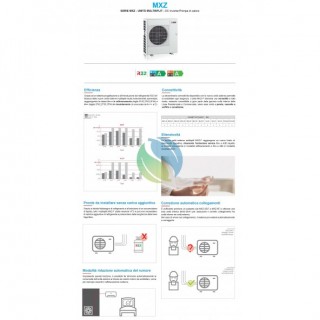 Mitsubishi Trial Split 9000+9000+9000 Btu MXZ-3F68VF4 MSZ-BT25VGK MSZ-BT25VGK MSZ-BT25VGK Condizionatore MSZ-BT Bianco WiFi M...