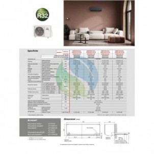 Fujitsu Mono Split 14000 Btu ASEH14KJCALB AOEH14KJCA Condizionatore Nero KJ-B WiFi A++ A++ R-32 Fujitsu