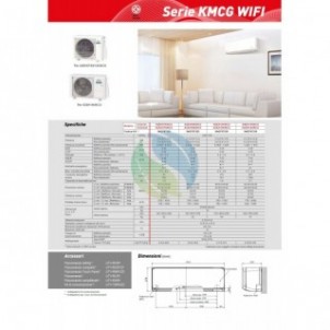 Fujitsu Mono Split 7000 Btu ASEH07KMCG AOEH07KMCG Condizionatore Bianco KMCG WiFi A++ A++ R-32 Fujitsu