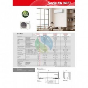 Fujitsu Mono Split 9000 Btu ASEH09KNCA AOEH09KNCA Condizionatore Bianco KN WiFi A++ A+ R-32 Fujitsu